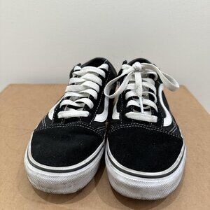 Vans Old Skool Shoes Mens Size 5.5 Black White Low Top Skate Sneakers Classic